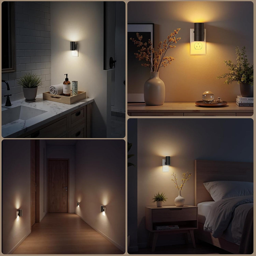 VOLISUN Night Light, Dimmable Led Night Lights Plug into Wall, Amber/3000K/4500K, 0-100LM Adjustable Brightness, Dusk to Dawn Nightlight…