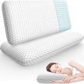 CushyOasis Memory Foam Pillows for Side, Back and Stomach Sleepers, Set of 2, Bed Pillow with Washable Cover and Breathable Mesh, Bed Pillo…