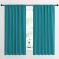 NICETOWN Peacock Blue Blackout Curtains Panels for Window, Thermal Insulated Rod Pocket Blackout Drapes/Draperies for Living Room (2…