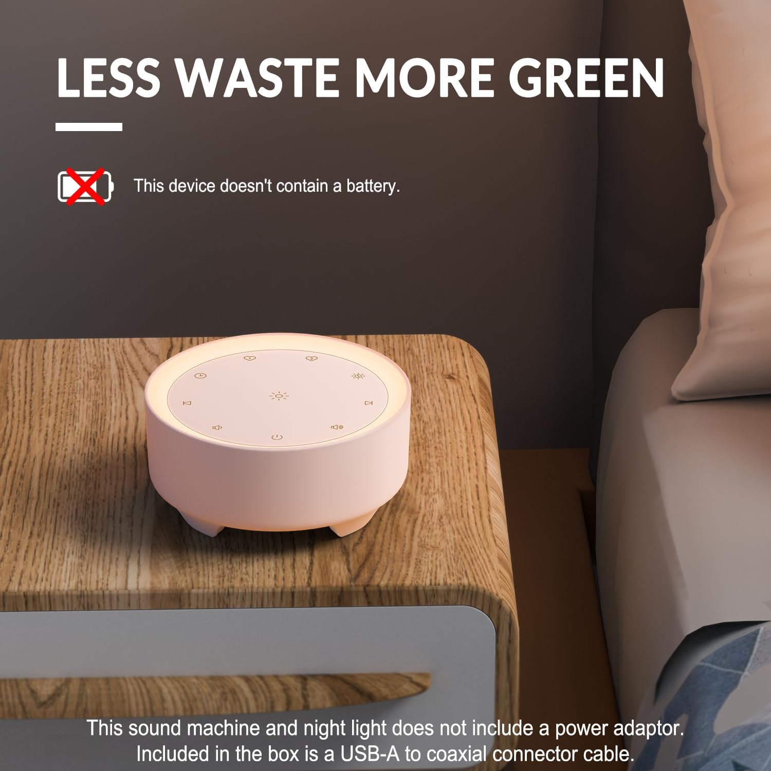 Kipcush® Kipcush White Noise Machine for Sleeping, 20 Soothing Sounds Including White Pink Brown Noise Fan and Nature