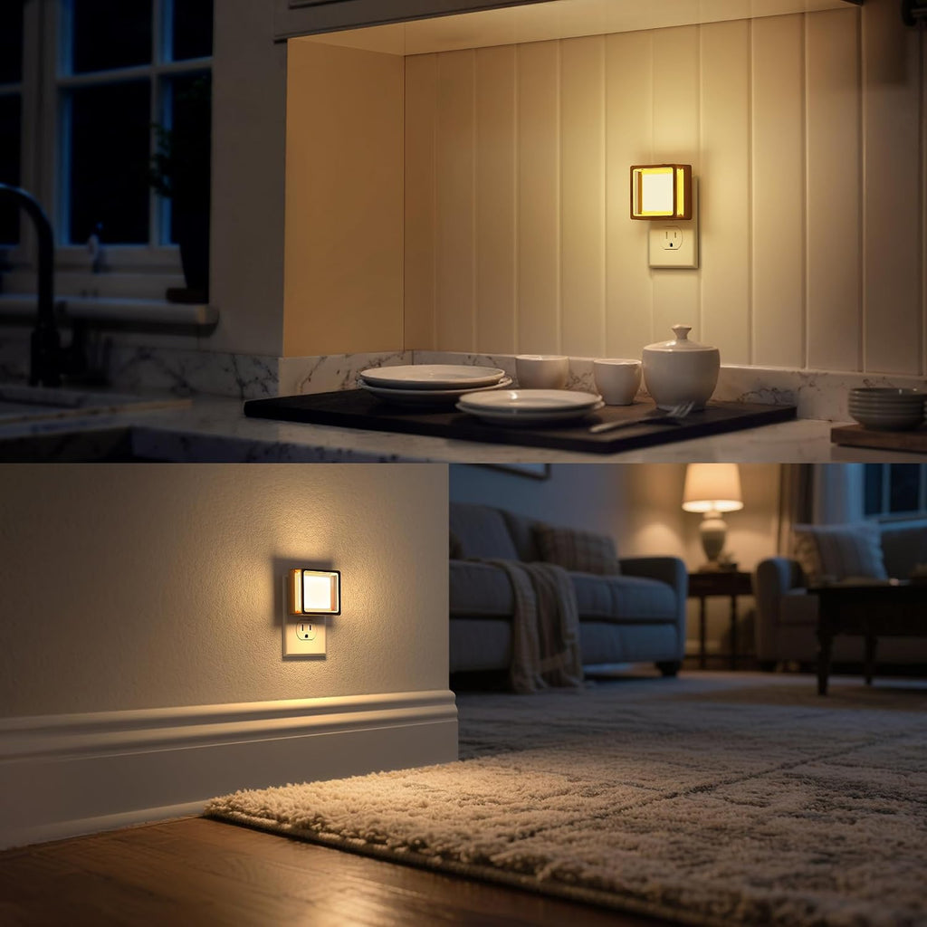 DORESshop Night Light, Night Lights Plug into Wall,2 Pack 3000K LED Nightlight with Adjustable Brightness, Automatic Night Light Plug in…