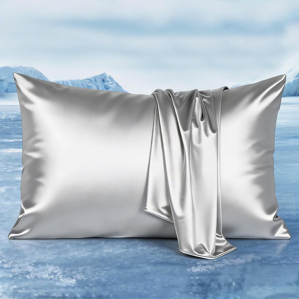 Luxear Cooling Pillow Cases for Hot Sleepers, Double-Sided Upgraded Arc-Chill Q-Max > 0.5 Cooling Satin Pillowcase, Silky Soft, Hair & Skin…