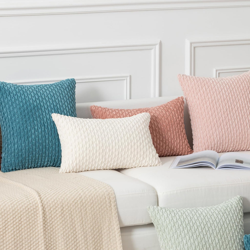 KevinTextile Kevin Textile 12x24 Inch Pillow Cover 1 Pack Boho Decorative Soft Striped Corduroy Lumbar Farmhouse Solid Color Accent Rectang…