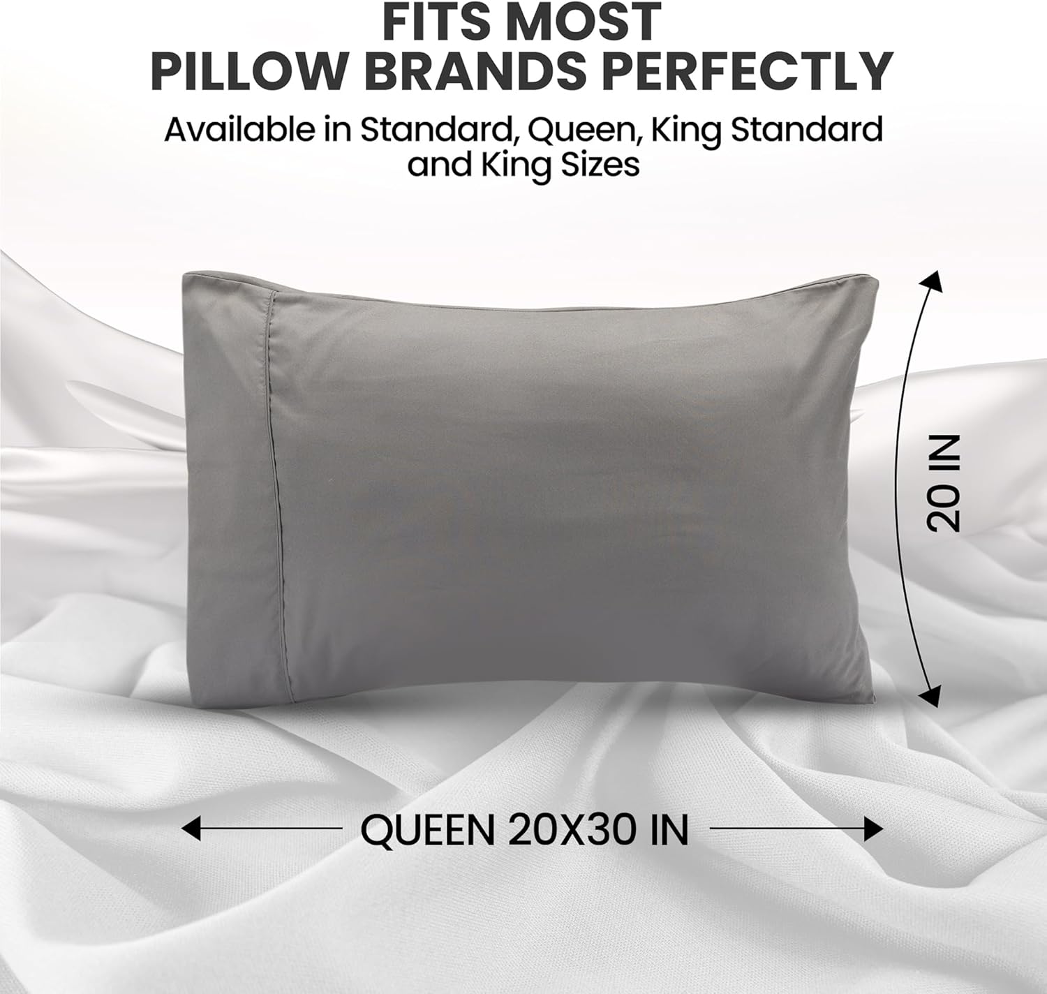 Utopiabedding Pillow Covers by Utopia Bedding - Queen Size 2-Pack – Soft Brushed Microfiber – Perfect for Hospitals, Hotels, Guest Rooms –…