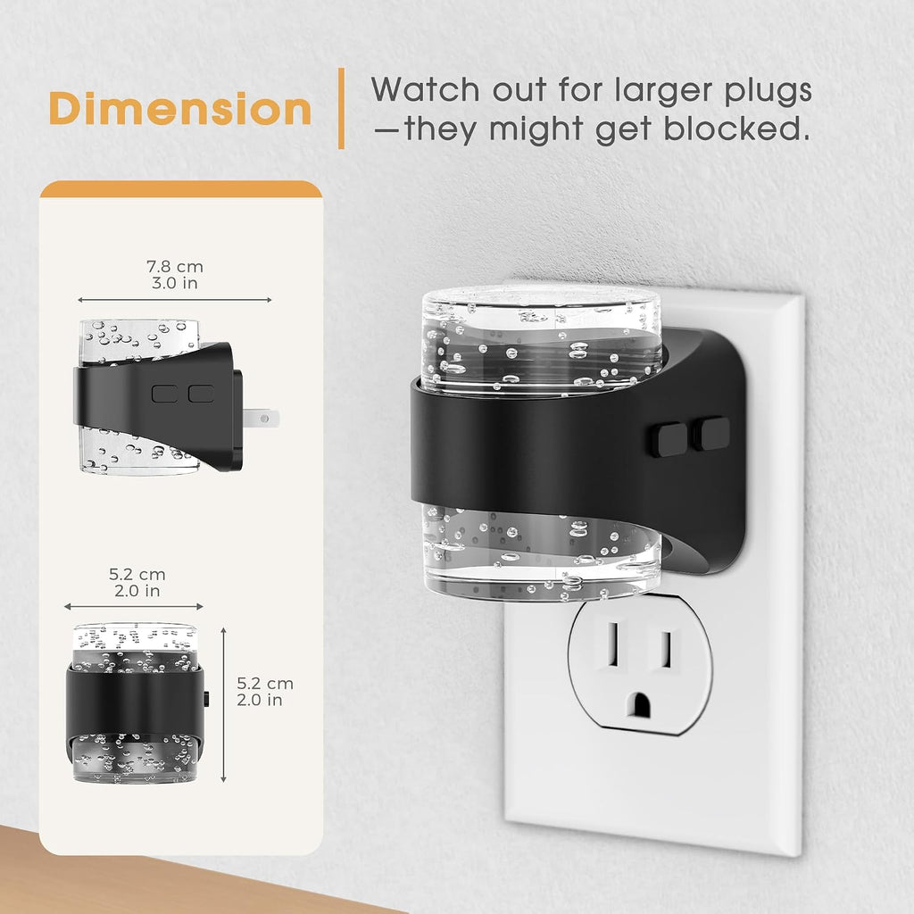 Briignite LED Night Light Plug into Wall, Dimmable Night Light with Bubble Design 3000K Warm & 5 Brightness Levels, Dusk to Dawn Sensor…