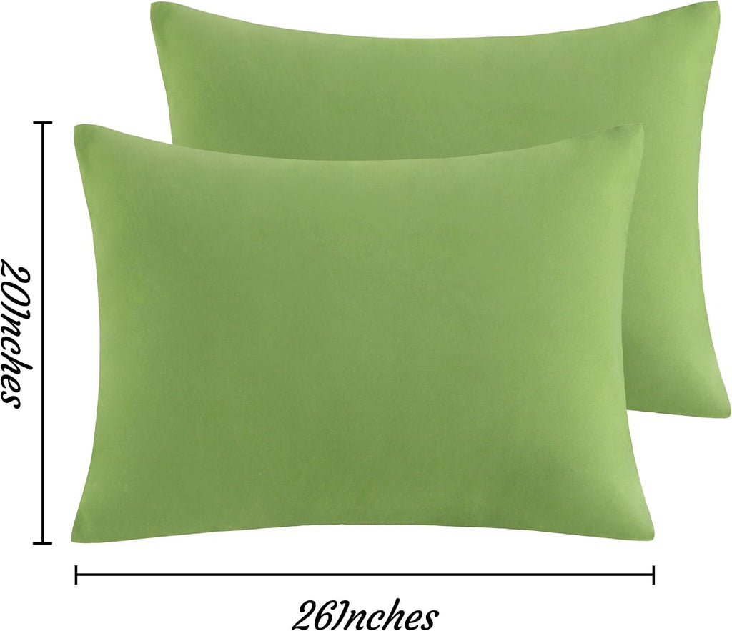 Ntbay Standard Pillow Cases Set of 2, 2 Pack Brushed Microfiber 20x26 Pillow Cases, Soft, Wrinkle, Fade, Stain Resistant Sage Green Pillow…
