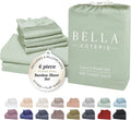 Bella Coterie 6 Piece Luxury Bamboo Viscose California King Size Sheet Set | 100% Organically Grown | Cooling for Hot Sleepers | 18" Deep…