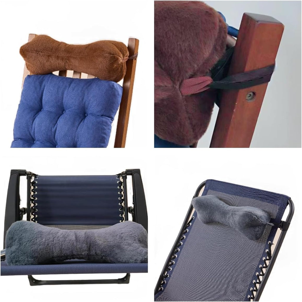 Vcomsoft Head Recliner Pillow Adjustable Cotton Headrest Pillows for Recliner Chairs, Neck Support Pillow for Travel Home Sofa Armchair wit…