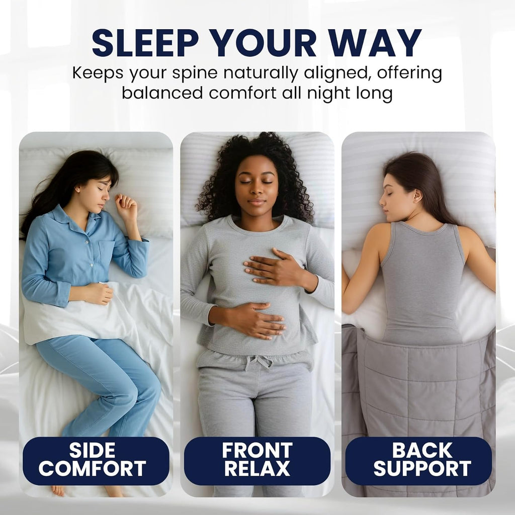REST DOSE Bed Pillows for Sleeping, Set of 2 – Cooling, Hotel Quality with Soft Down Alternative Fill for Back, Stomach & Side Sleep…