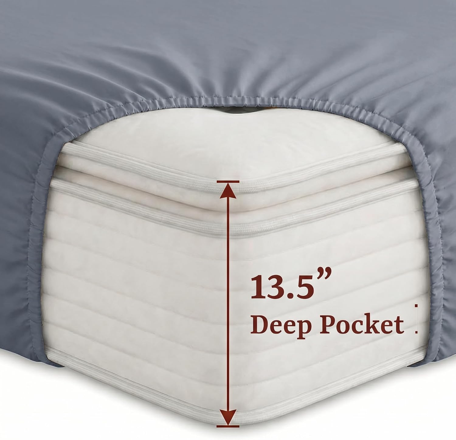 Perupima Peru Pima 415 Thread Count Percale Full Sheet Set - 100% Peruvian Pima Cotton, 4 Piece (Flat, Fitted, 2 Pillowcases) - Cooling, Cr…