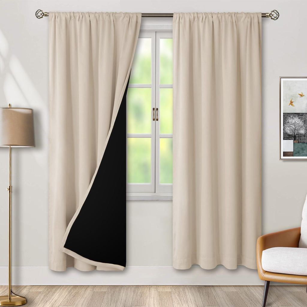 BGment Blackout Curtains for Living Room 84 Inch Length 2 Panels Set, Full Room Darkening Thermal Insulated Noise Cancelling Privacy…
