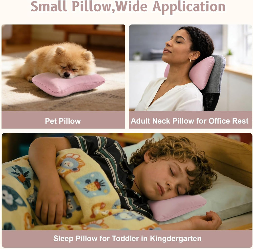vocheer Small Pillows for Sleeping, 11"x7" Mini Pillow for Travel, Tiny Pillow for Neck, Lumbar, Knee, Wrist, Pets, Cotton Small Back Pillo…