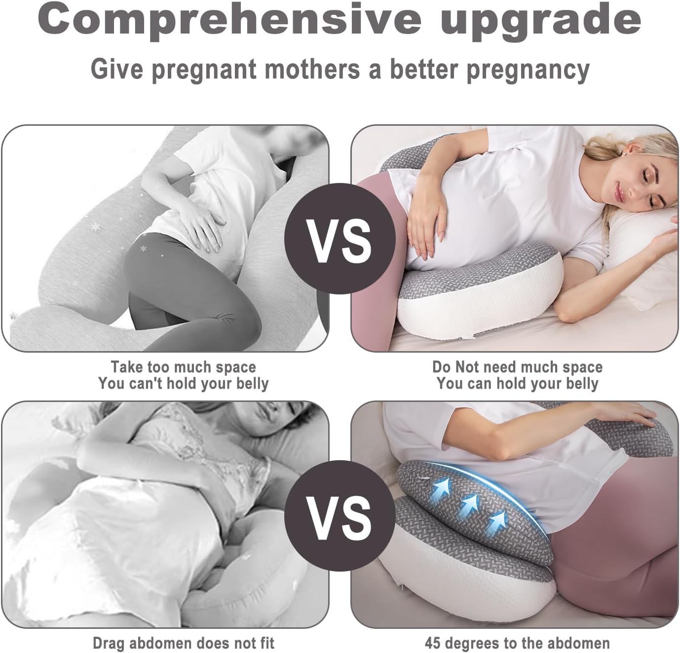 Chilling Home Pregnancy Pillow, Maternity Pillow for Pregnant Women, Pregnancy Pillows for Sleeping Portable, Pregnancy Wedge Pillow…