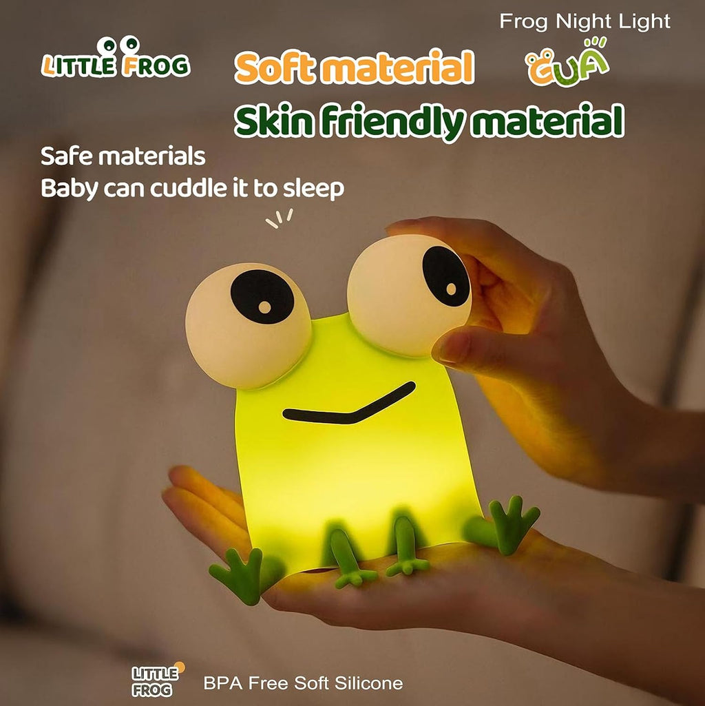 DREAMING MY DREAM Frogs Night Light, Dimmable Silicone Animal Nursery Night Light, Frogs Lamp Decor for Kids Room Bedroom, Birthday…