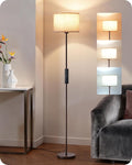 EDISHINE Minimalist Floor Lamp with 2 Shades, Adjustable Brightness & Color Temperature, Remote Control, Dimmable Modern Standing Lamp…