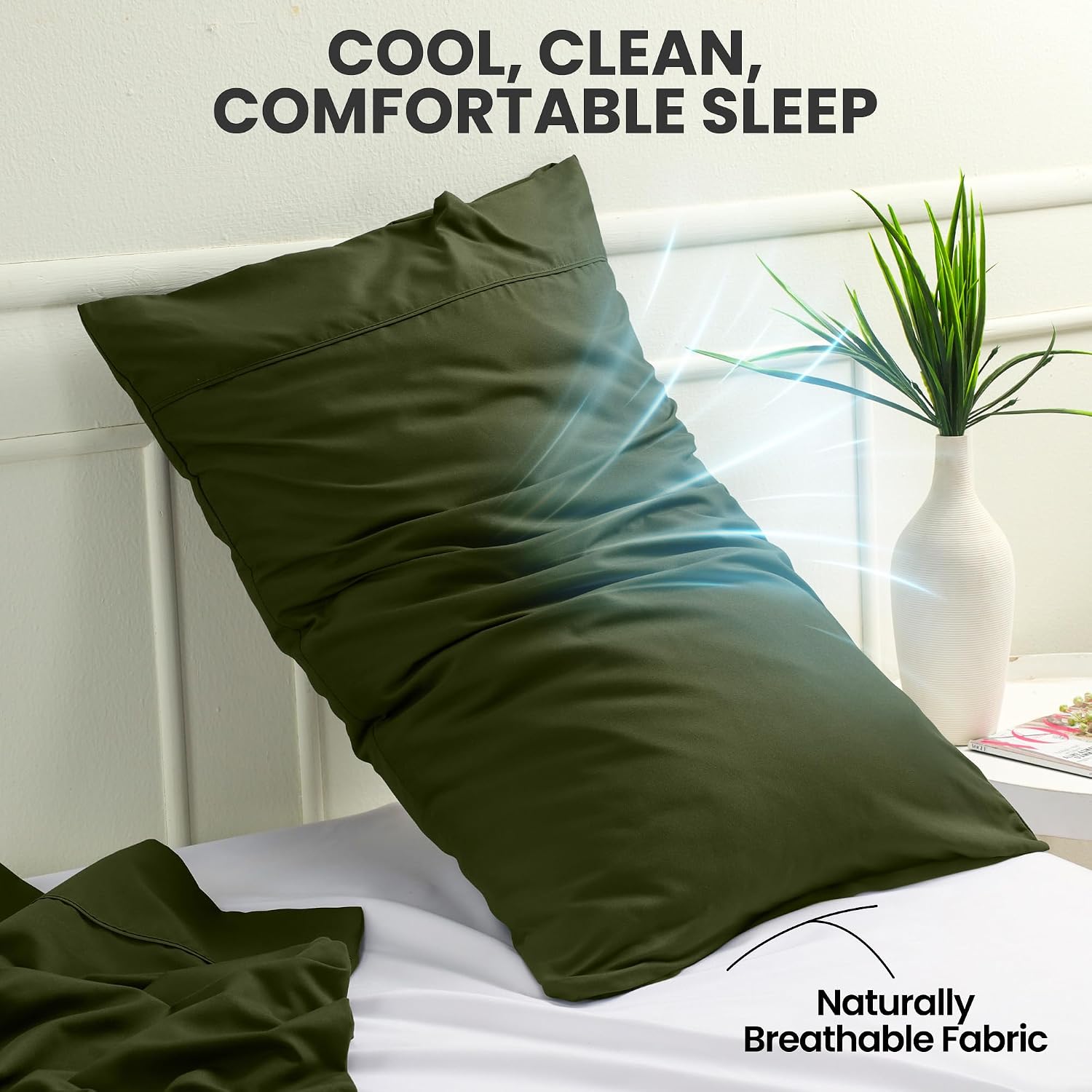 Utopiabedding Utopia Bedding Queen Pillow Cases - 2 Pack - Envelope Closure - Soft Brushed Microfiber Fabric - Shrinkage and Fade Resistant…