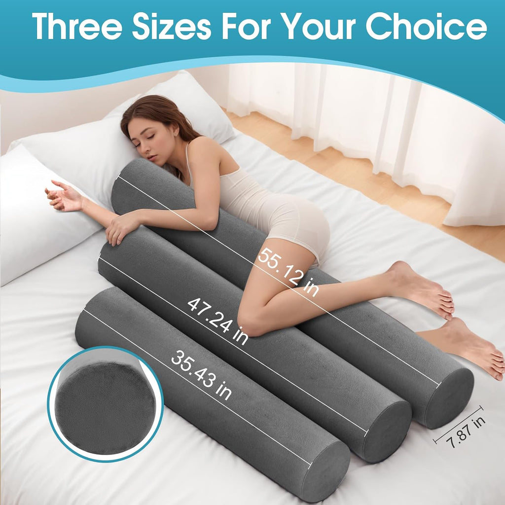 SereneCloud Memory Foam Body Pillow for Bed, Long & Big Full Body Pillows for Adults, Multifunctional Bolster Pillows with Removable &…
