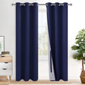 Xwzo 100% Blackout Curtains 84 Inches Long with Tiebacks- Narrow Wide Heat Blocking and Soundproof Curtain Panels with Grommets for Short W…