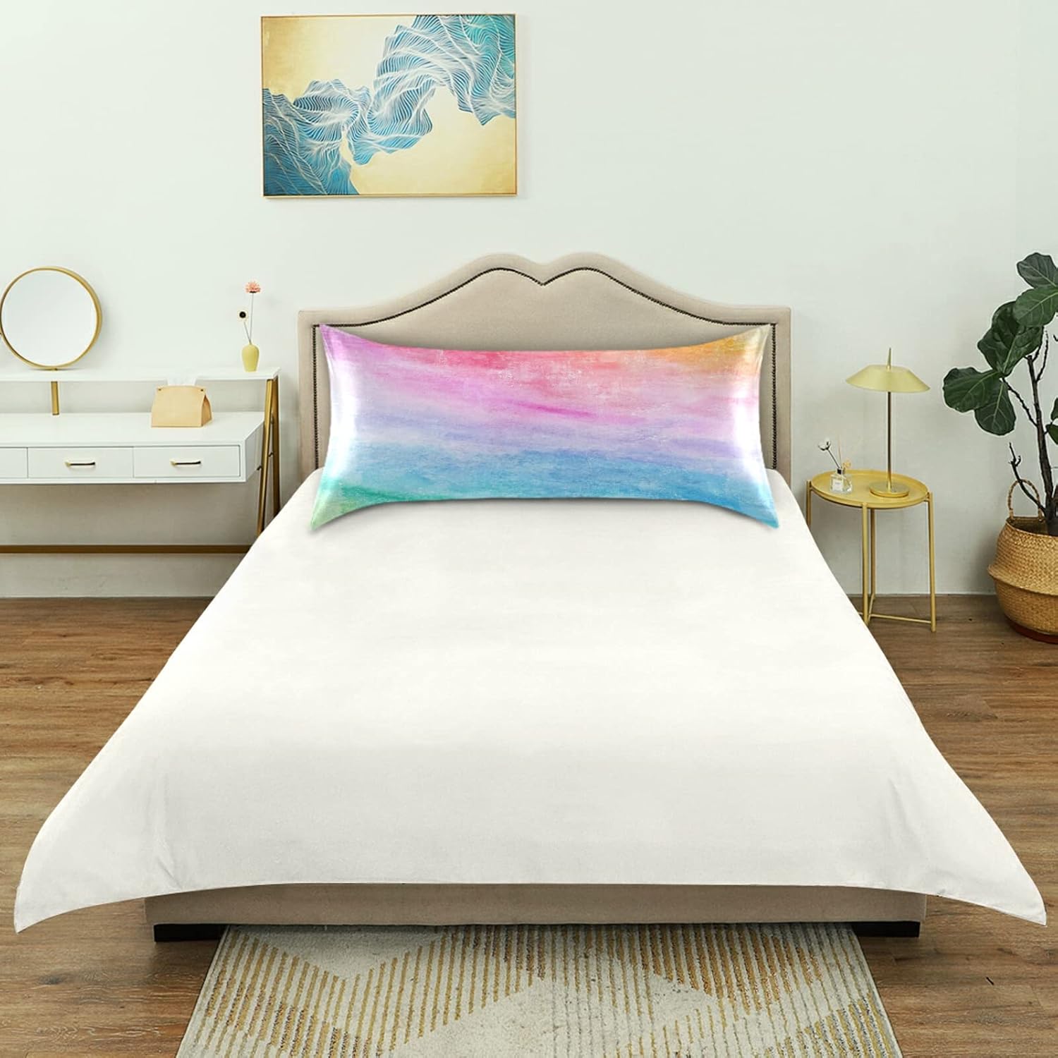 Blueangle Satin Pillowcase for Hair and Skin Silk Pillowcase, Standard Size(20x26 inches) - Satin Pillow Covers with Envelope Closure