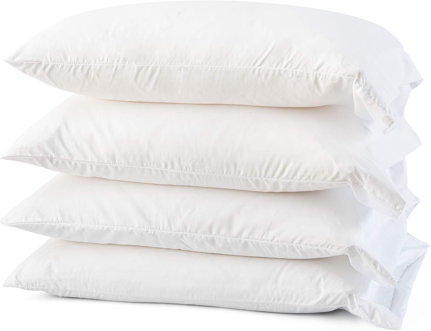 Micropuff Queen Size Pillow Cases, Open End - 4 Pack - Soft and Breathable Hypoallergenic Pillow Cover. Pillowcase Protects Against…