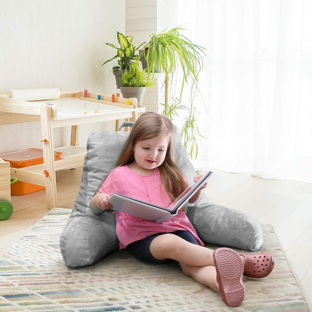 Nestl Reading Pillow with Shredded Memory Foam, Designed for Sitting Up in Bed and Couch, Back and Arms Adjustable Support for Adult &…