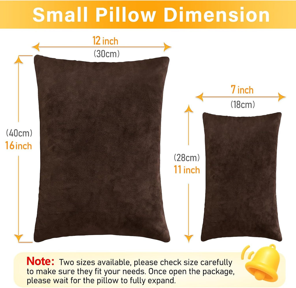 1 MIDDLE ONE 2 Pack Small Pillow, 16 X 12 Inches, Memory Foam Mini Pillow for Travel, Camping, Sleeping, Nap and Neck, Knee, Lumbar…