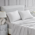 Linen Closet 4 Pcs 100% Cotton Full Size Sheets Set, Light Gray, 400 Thread Count, Percale Weave, Deep Pocket Fitted Sheet, Fits Up To…