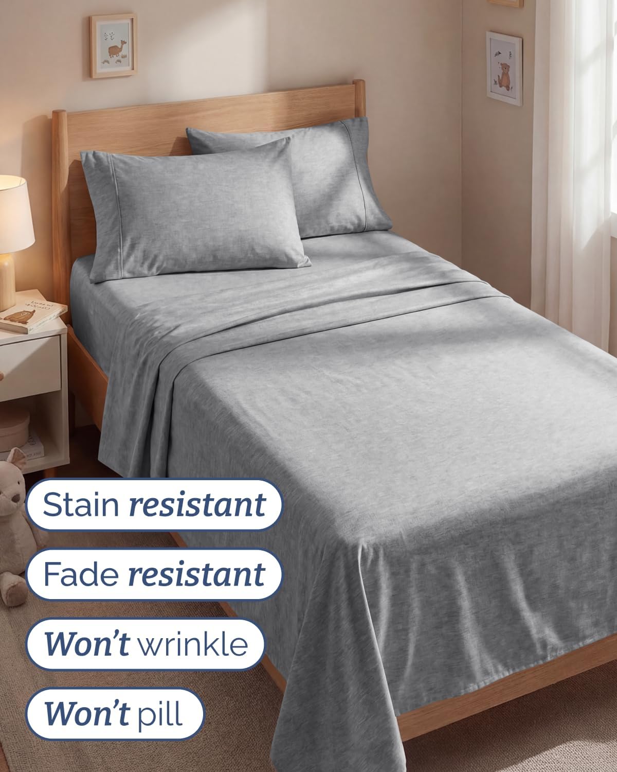 Twin 4 Piece Sheet Set - Comfy, Breathable & Cooling - Soft Hotel Luxury Bedding for Women, Men, Kids, Teens and Children - 1 Flat & 1…