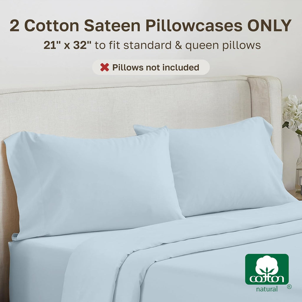 California Design Den Standard Pillowcases Set of 2 - Soft & Silky 500 Thread Count 100% Cotton, Breathable & Smooth, Fits Standard &…