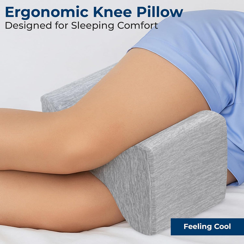 5Starsunited 5 STARS UNITED Large Knee Pillow for Side Sleepers - Hip, Memory Foam Leg Cushion for Side Sleeping - Between Legs Pillow for…