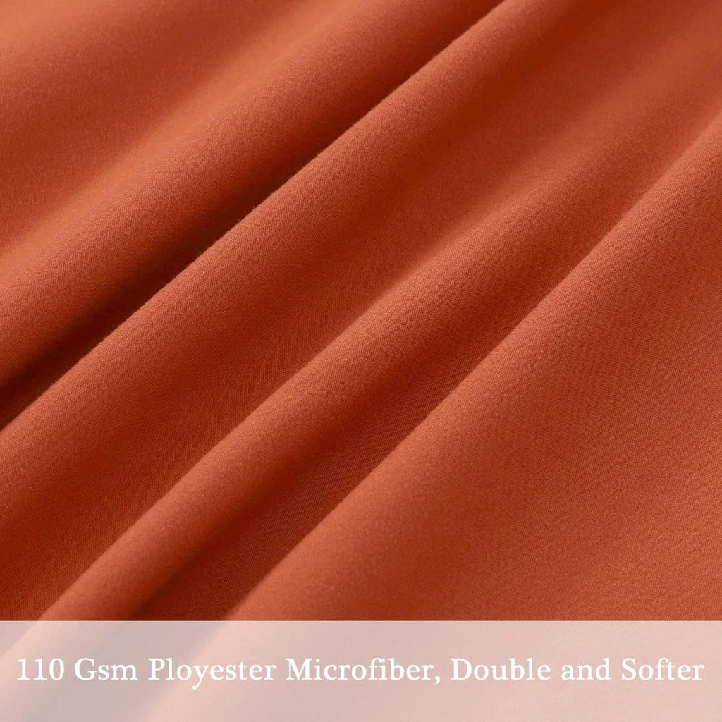 PiccoCasa Body Pillow Cover, 110 GSM Brushed Microfiber, Rust Color, Zipper Closure, Soft Long Cases for 20"x48" Body Pillows cotton
