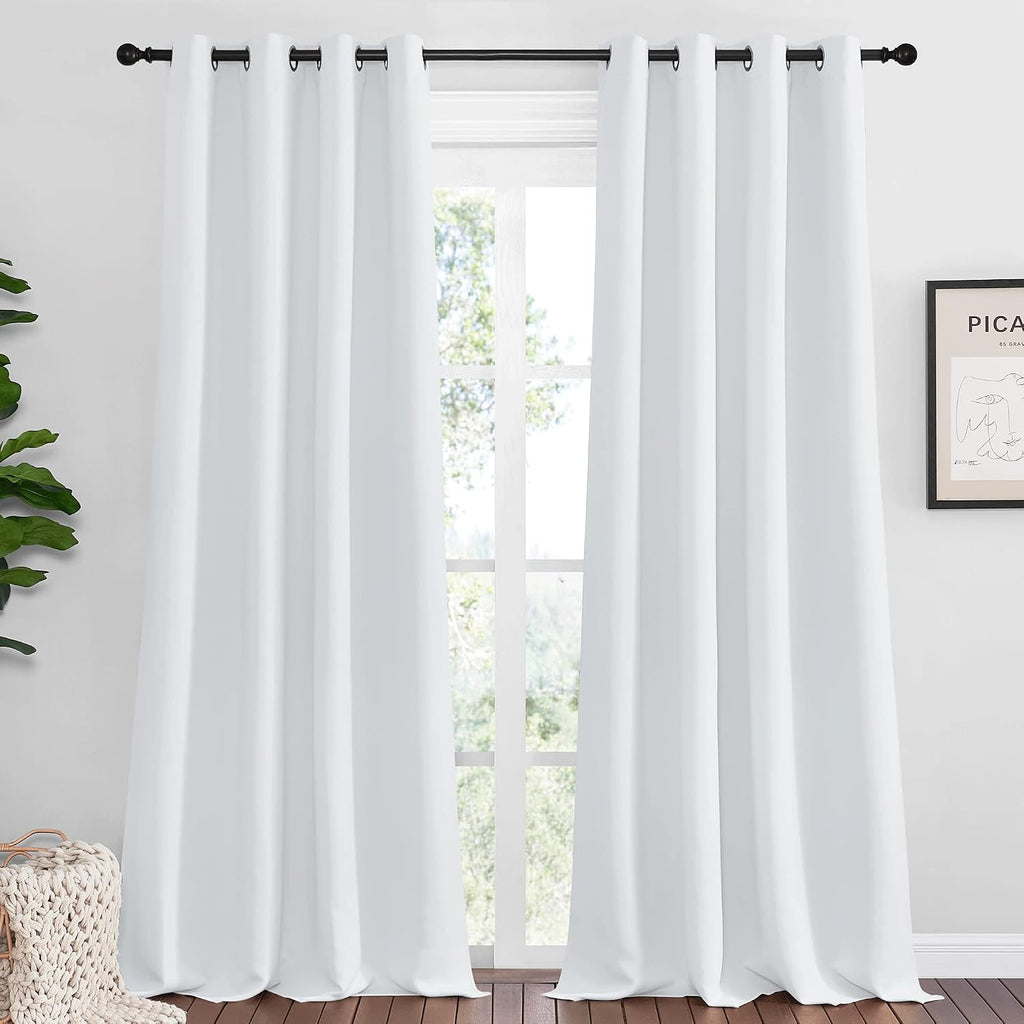 Nicetown Room Darkening Curtain Panels - Home Fashion Ring Top Thermal Insulated Room Darkening Curtains for Bedroom/Nursery (2 Panels, 55…