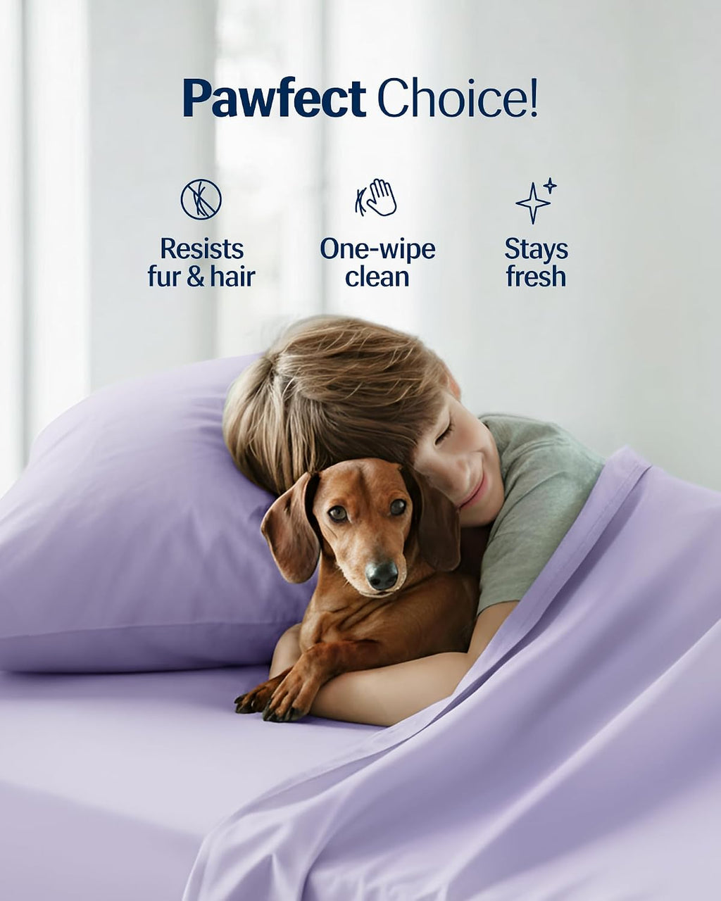 Rest ® Evercool®+ Starter Sheet Set, Twin Lavender Breeze, Breathable Bed Sheets for Hot Sleepers, Night Sweats, with Pillowcases, Ionic+ S…