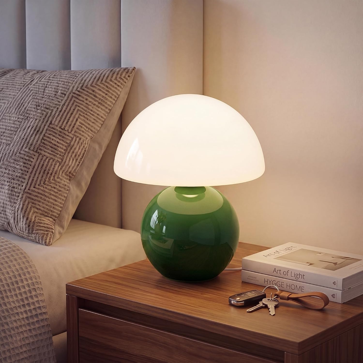 Dawnwake Mushroom Lamp Table Lamp for Bedroom, Desk Bedside Small Lamps for Living Room Night Stands, Mushroom Decor Cute Mini Modern Mid…