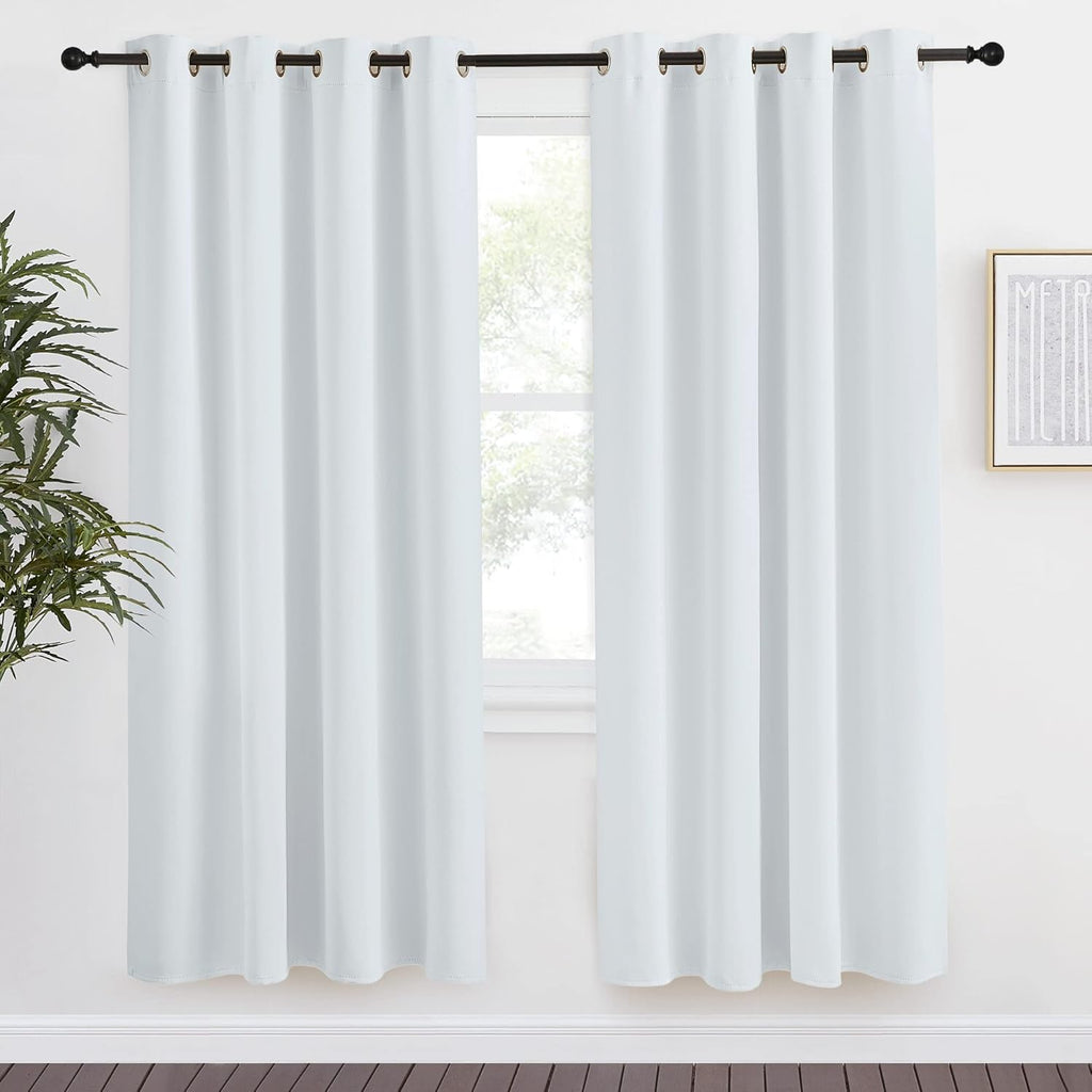 NICETOWN Room Darkening Window Curtain Panel, 55x78 inches, 1 Pack, Cloud Grey Color, Solid Thermal Insulated Blind Privacy Drape for…