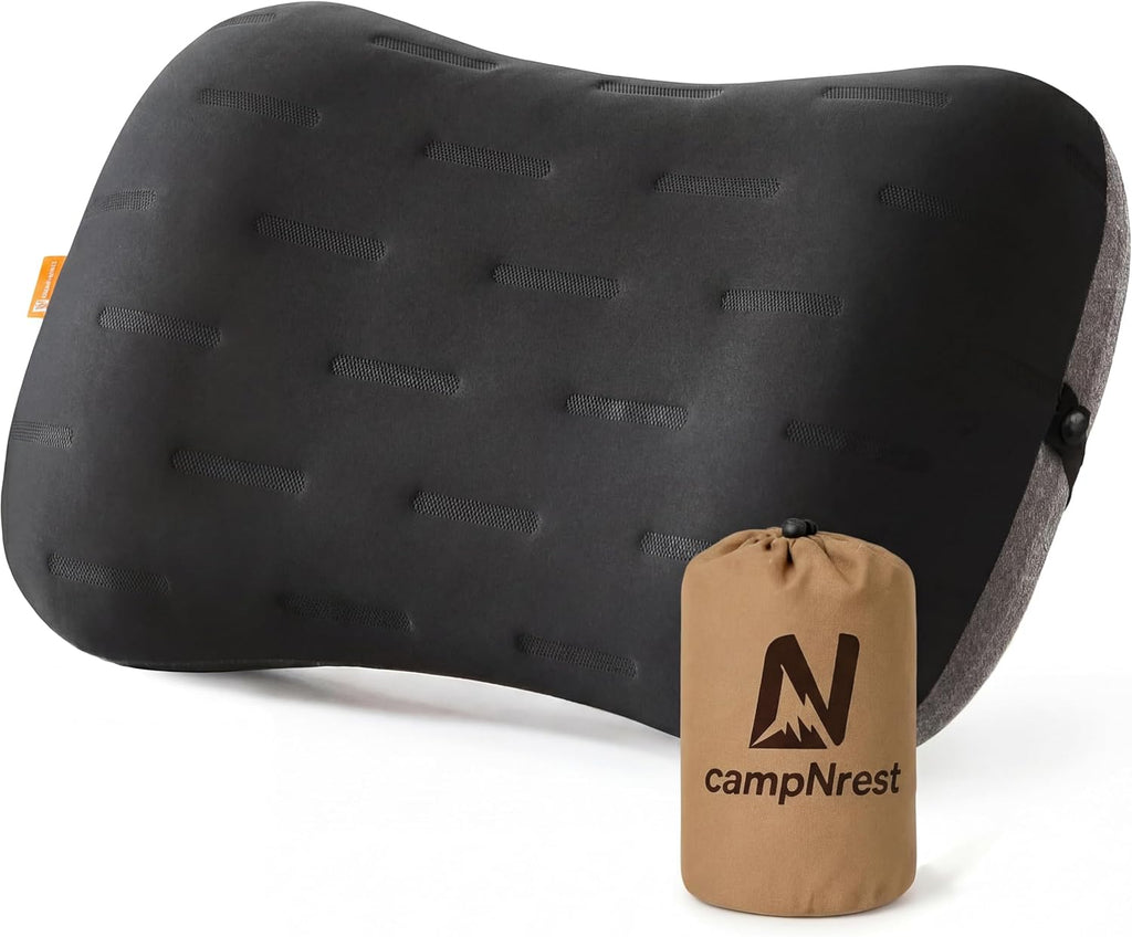 Inflatable Camping Pillow - Ultralight Compact Air Pillow for Travel, Backpacking & Hiking - Ergonomic Neck & Lumbar Support - Portable…