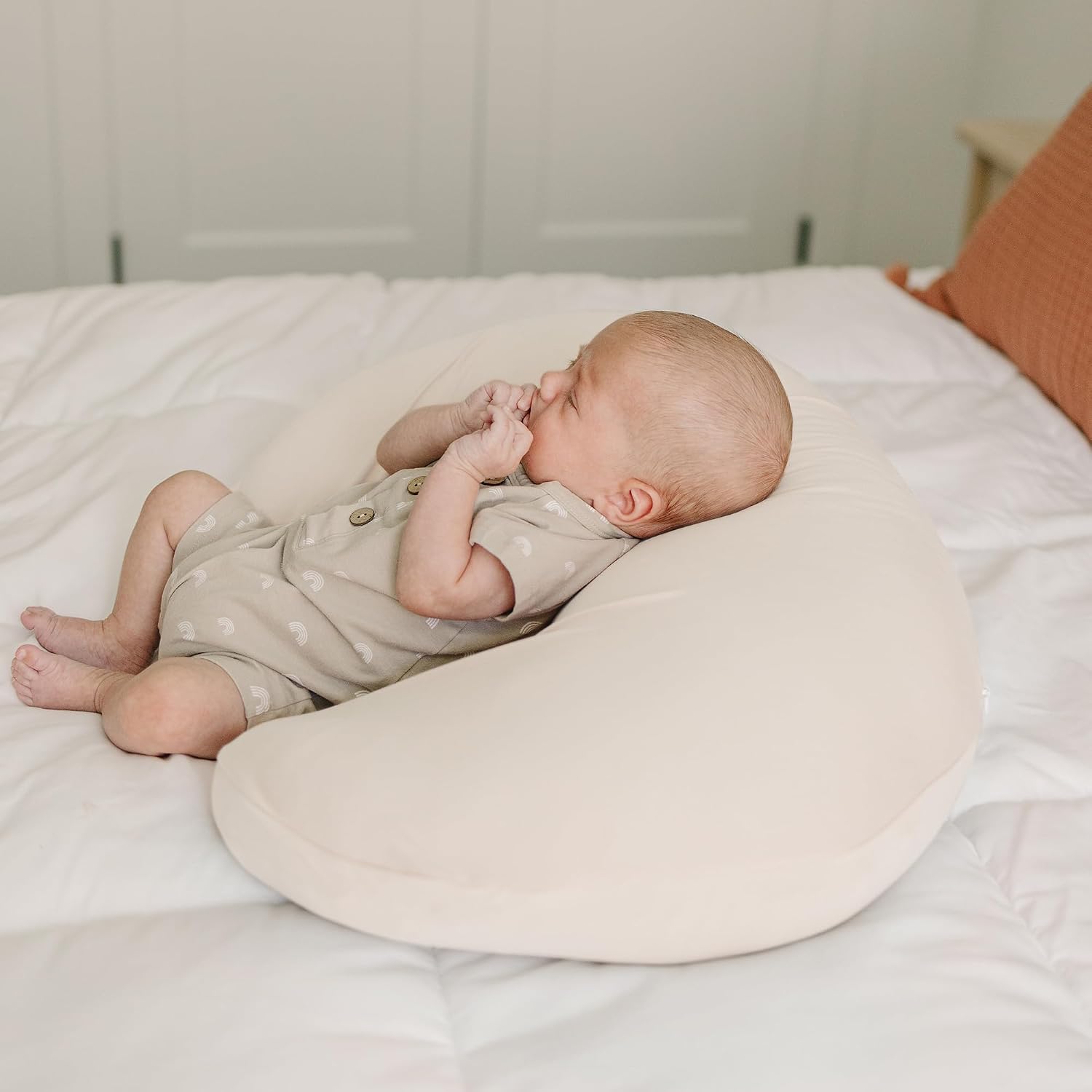 Konssy 2 Pack Nursing Pillow Covers, Stretchy and Soft Nursing Cover for Breastfeeding, Pillow Slipcover for Baby Girls Boys Newborn…