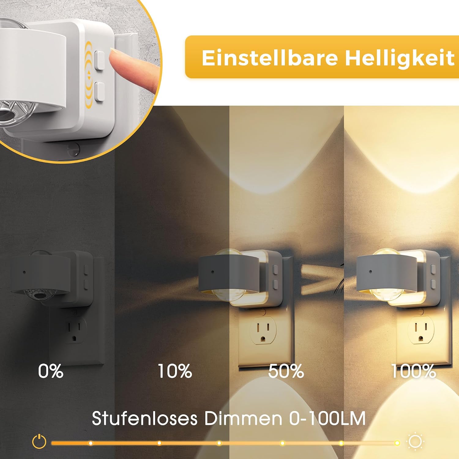 L LOHAS LED Night Lights Plug into Wall, Night Light Projector, Dusk to Dawn Sensor, Rotating White Nightlight for Kids, Soft White…