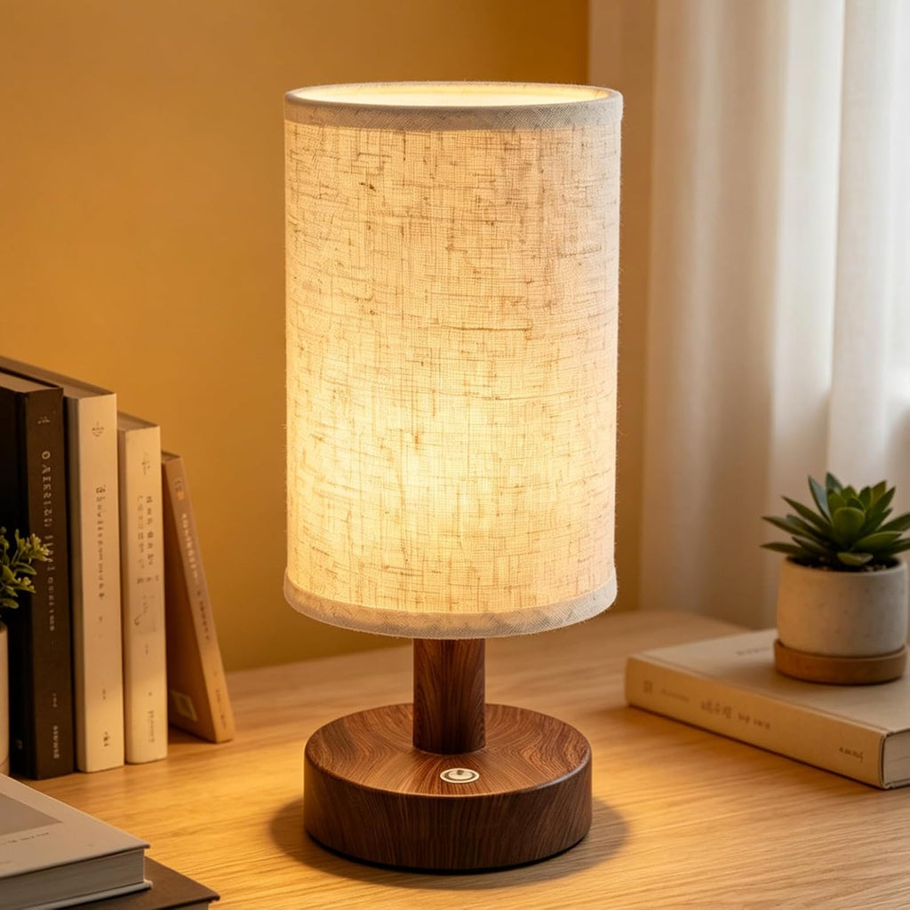 Rechargeable Cordless Table Lamp – 4000mAh Battery Bedside Lamp, Mini Touch Control Dimmable LED Light with 3 Color Modes, Portable Night…