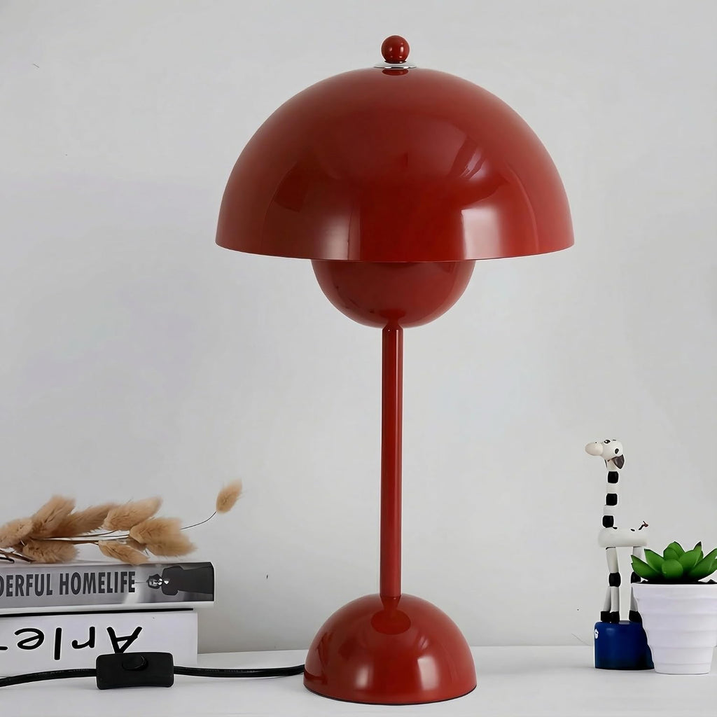 COSYLUX Modern Small Table Lamp for Bedroom, Cute Dome Shade Reflecting Light Reading Lamp for Living Room, Kid's Room, Study, Office…