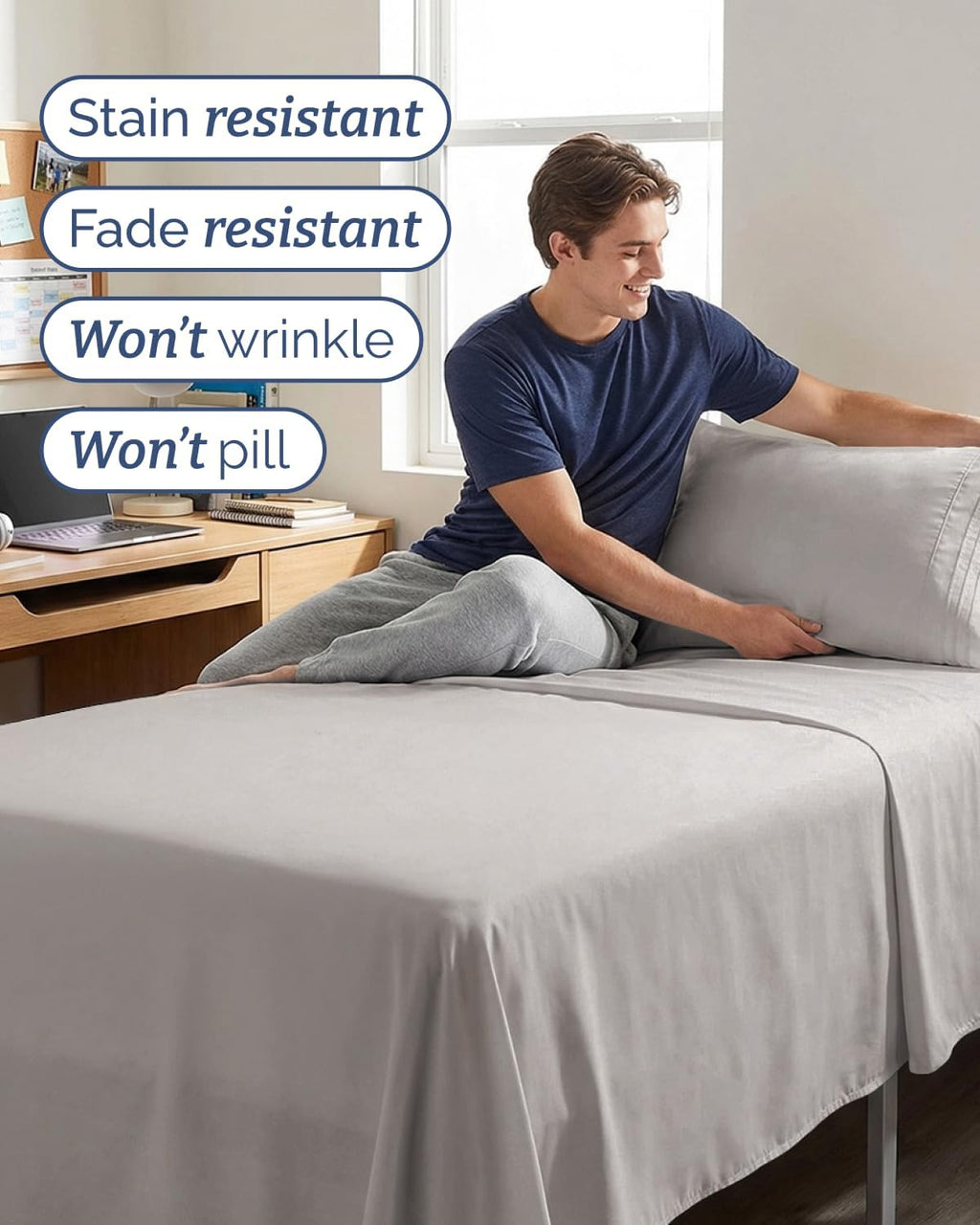 Twin XL 4 Piece Sheet Set - Comfy, Breathable & Cooling - Soft Hotel Luxury Bedding for Women, Men, Kids, Teens and Children - 1 Flat & 1…