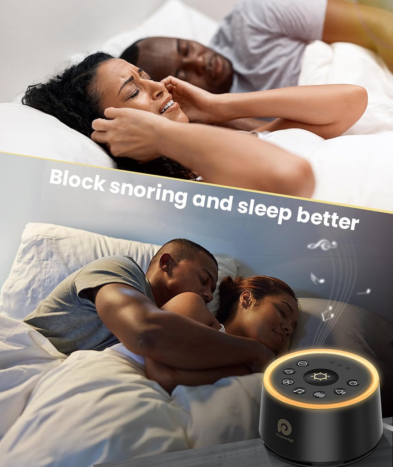Dreamegg White Noise Machine - Sound Machine for Adult Baby Kid, Noise Machine for Sleeping with 24 Calming Sound, Ambient Nightlight, Cont…