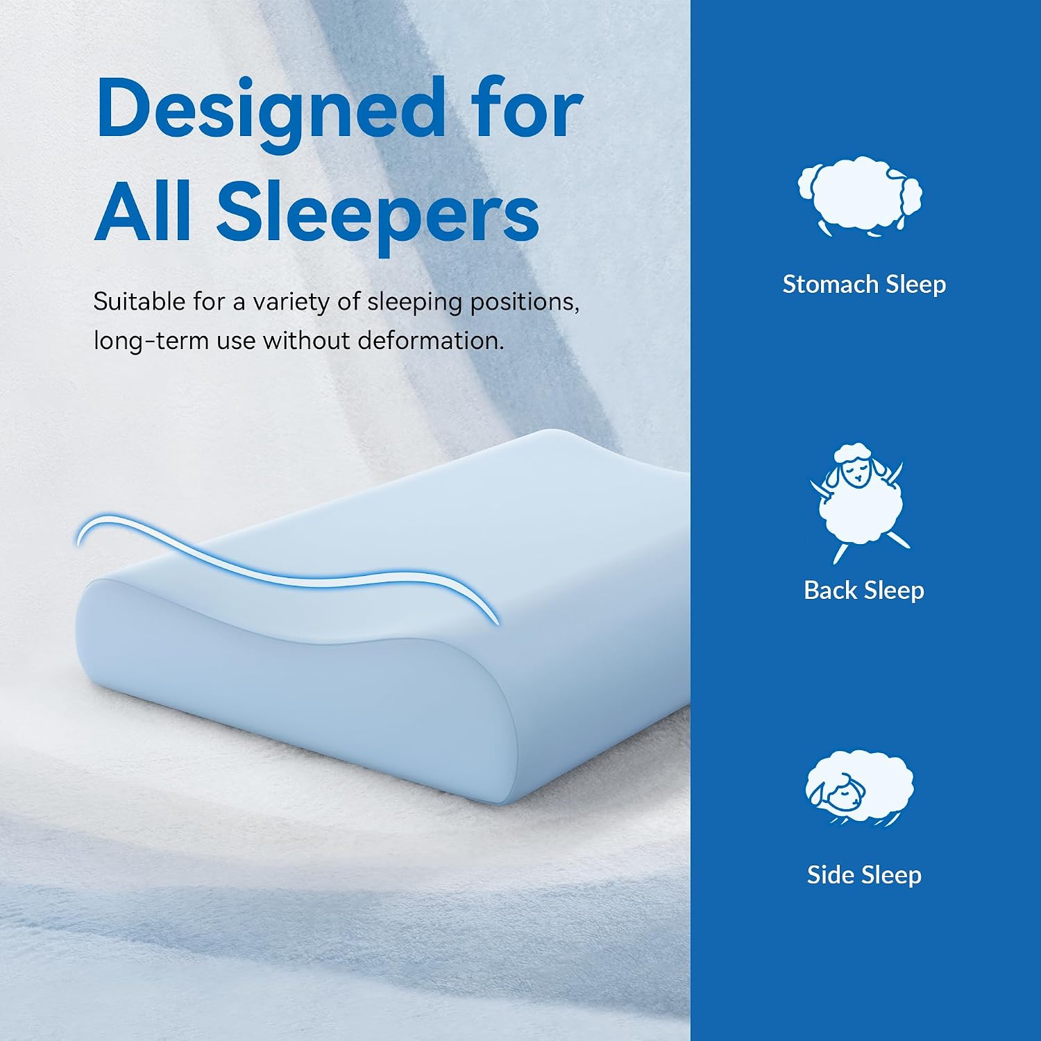 Amaeromax AM AEROMAX Firm Contour Memory Foam Pillow, Cervical Pillow for Neck, Neck Orthopedic Sleeping Pillows for Side, Back and Stomac…