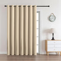 CUCRAF Custom Light Beige Blackout Curtains 1 Panel Set, Thermal Insulated Grommet Room Darkening Curtain for Living Room Bedroom, Light…