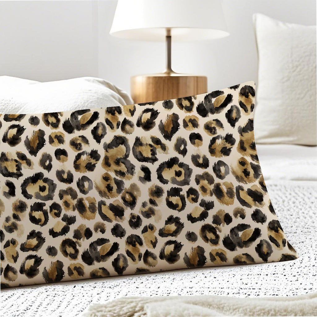 Black and Gold Leopard Print 20x54 Body Pillow Cover, Cheetah Print Room Decor, Funky Y2k Cheetah Print Decorative Long Body Pillow Cases…