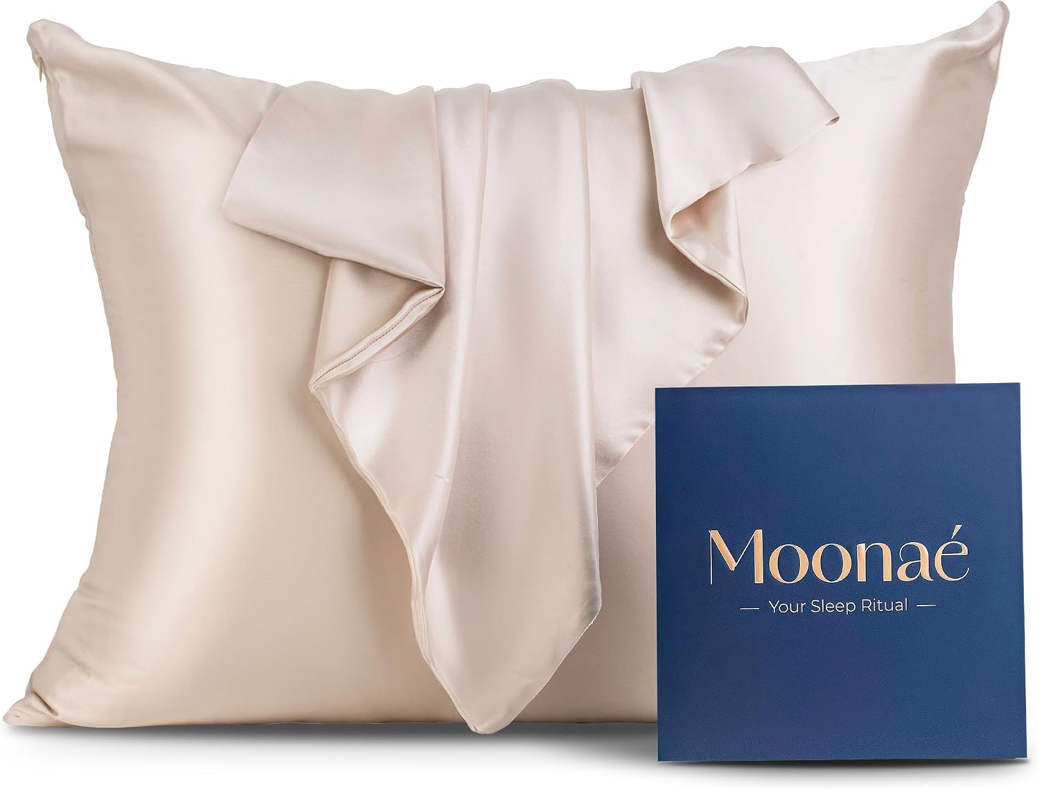 Mulberry Silk Pillowcase – Pure Silk Pillow Cover for Healthier Hair & Smoother Skin – Soft, Breathable and Temperature-Regulating…