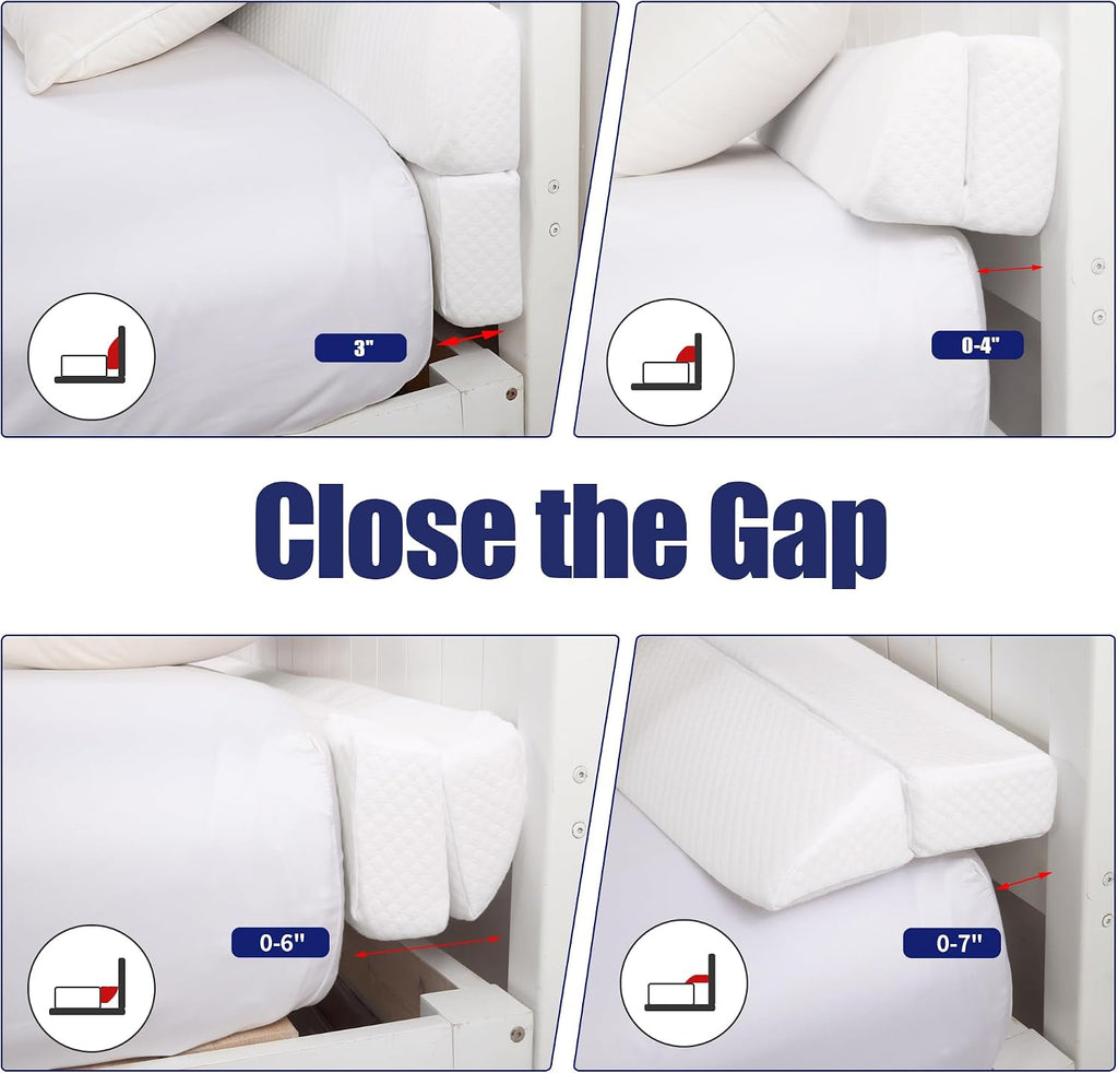 HOMBYS Wedge Pillow Headboard for Bed Gap, Foldable Bed Wedge Gap Filler King Size, Matterss Gap Filler, Multi Functional Bed Crack Pillow…