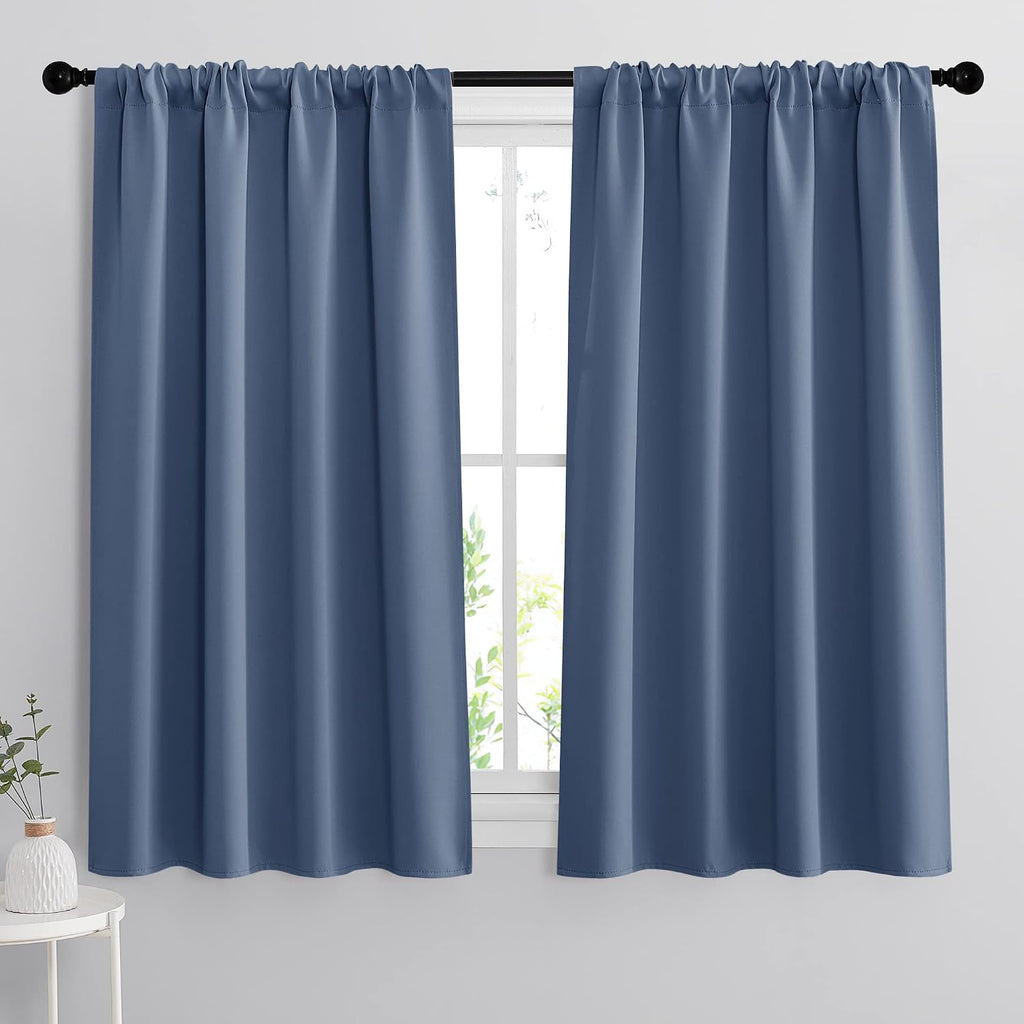 Rybhome RYB HOME Short Kitchen Curtains, Room Darkening Drapes Thermal Insulated Small Window Coverings Full Privacy Protection for Bedroom…