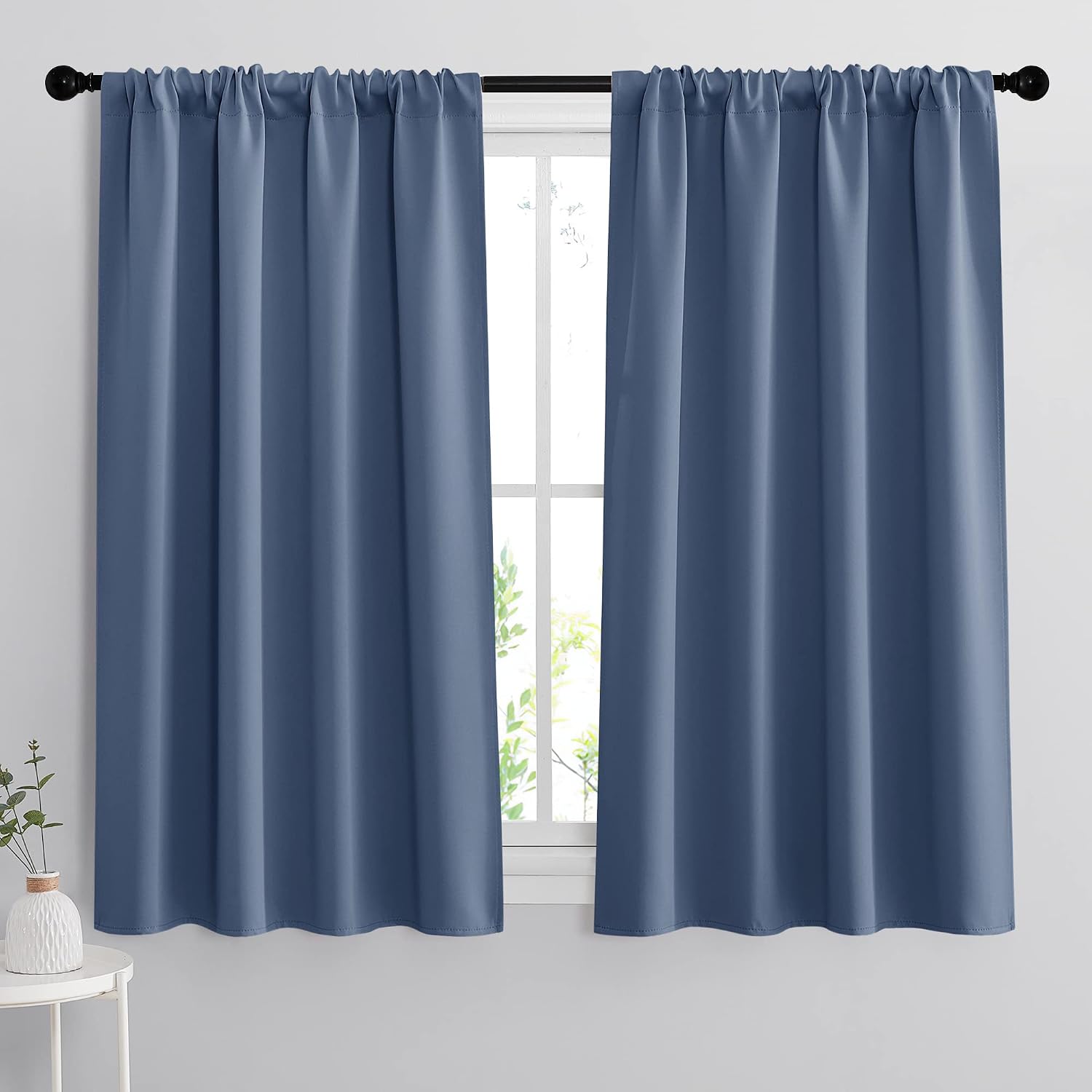Rybhome RYB HOME Short Kitchen Curtains, Room Darkening Drapes Thermal Insulated Small Window Coverings Full Privacy Protection for Bedroom…