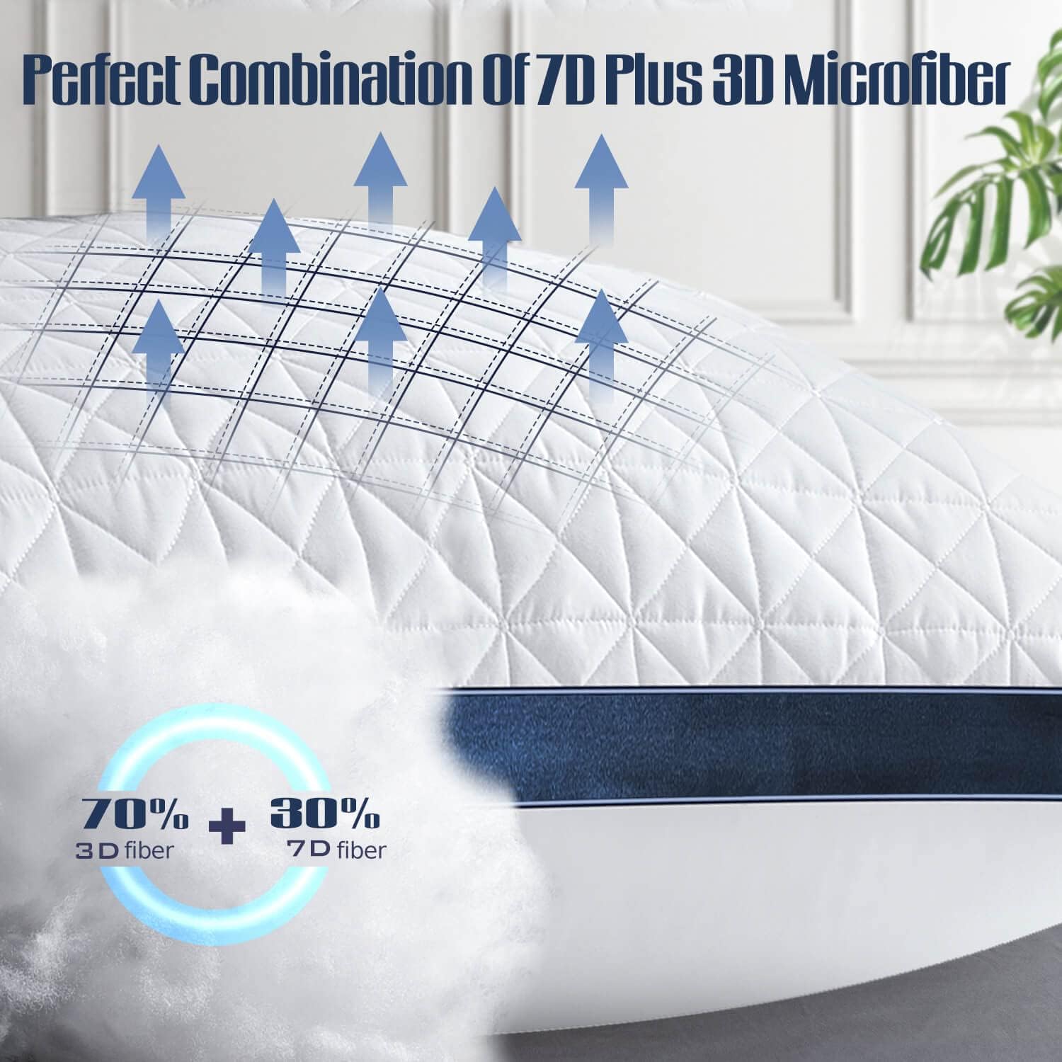 slybearsleepbetter Pillows Standard Size Set of 2 Cooling Hotel Luxury Bed Pillows for Sleeping 2 Pack, Supportive Breathable Down Alternat…